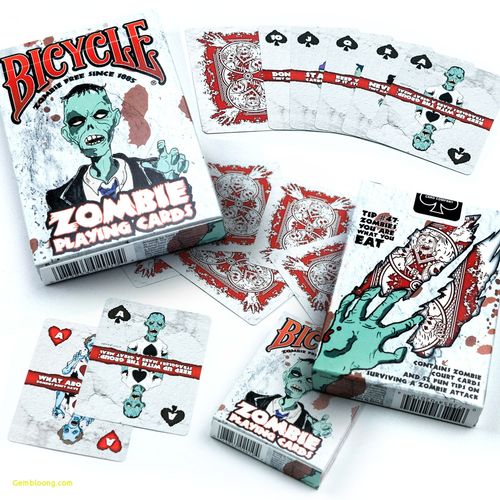 NAIPES POKER ZOMBIE BICYCLE