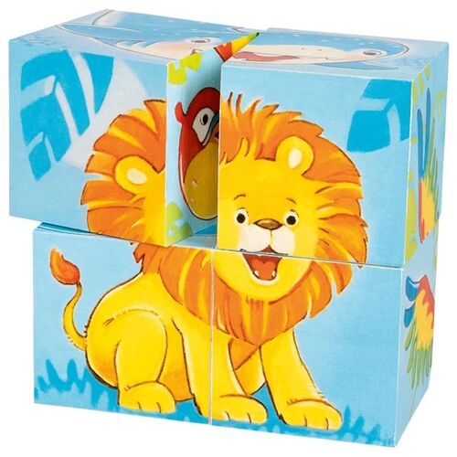 PUZZLE CUBOS ANIMALES SALVAJES