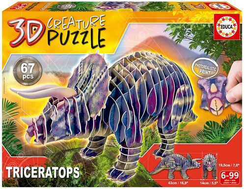 TRICERATOPS 3D CREATURE