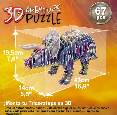 TRICERATOPS 3D CREATURE