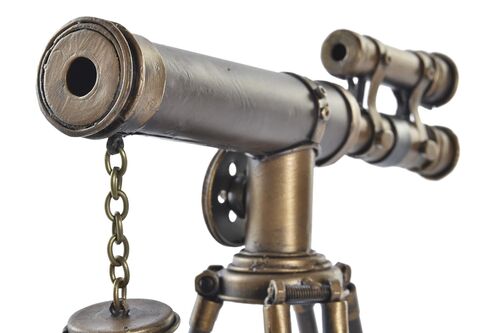 TELESCOPIO DE BRONCE DECORACIÓN