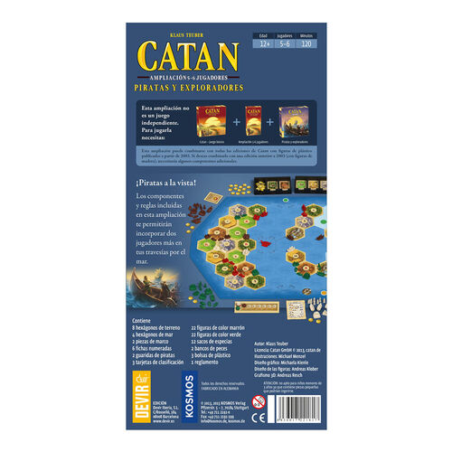 CATAN:PIRATAS Y EXPLORADORES 5 Y 6 JUG.