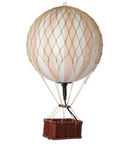 GLOBO AEROSTATICO MEDIANO ROSA CLARO CON LUZ