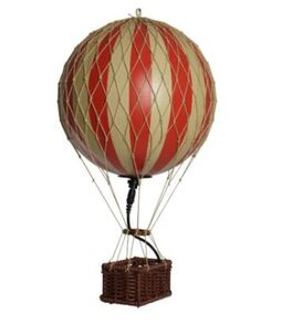 GLOBO AEROSTATICO GRANDE ROJO CON LUZ